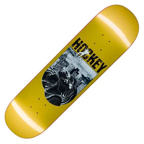 Hockey Skateboards Andrew Allen Look Up Yellow Skateboard Deck 8 38