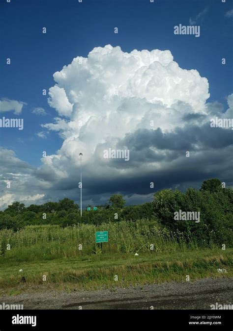 Storm Cloud seen from a freeway next to an Ohio Department of ...