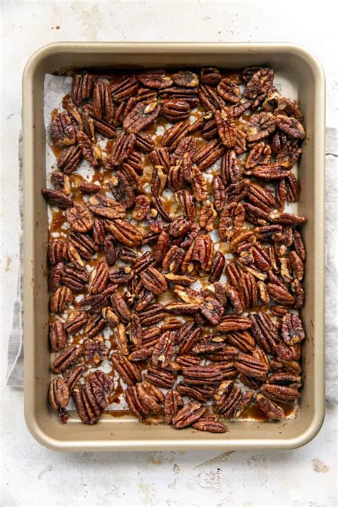 Maple Roasted Candied Pecans • Fit Mitten Kitchen