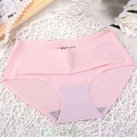 Womens Panties Breathable Seamless Underwear Female Ice Silk Underpants Light Pink Xl Walmart