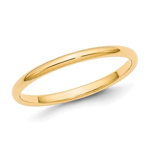 14kt Yellow Gold 2mm Polished Wedding Band Hr020 Joy Jewelers