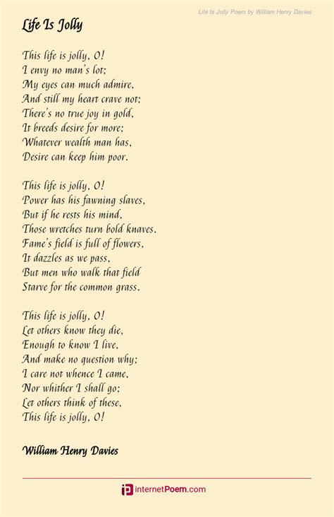 Life Is Jolly Poem By William Henry Davies