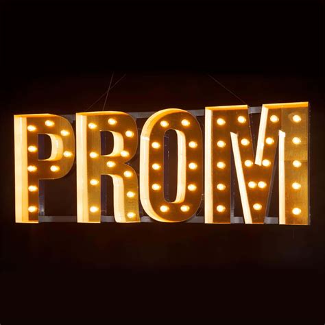 Download Prom Sign Letter Lights Picture