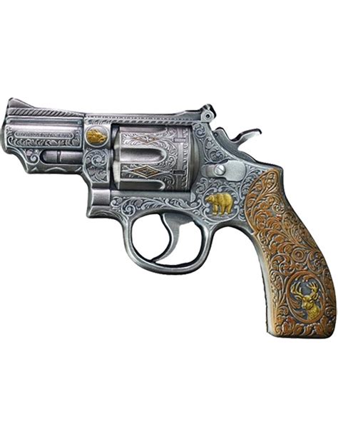 REVOLVER Gun Shaped 2 Oz Silver Coin 10000 Francs Chad 2024