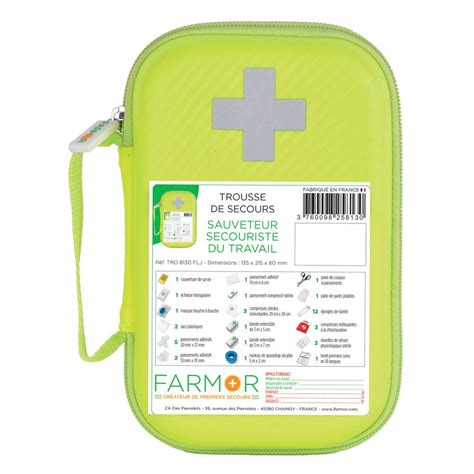 Trousse De Secours Sauveteur Secouriste Du Travail Farmor