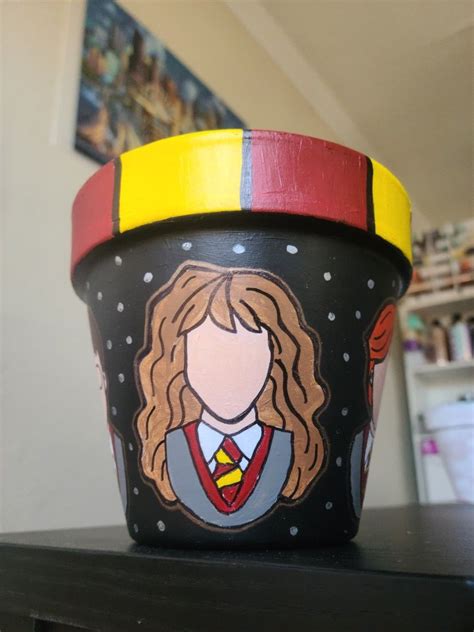 Harry Potter In 2024 Flower Pot Crafts Harry Potter Decor Painted