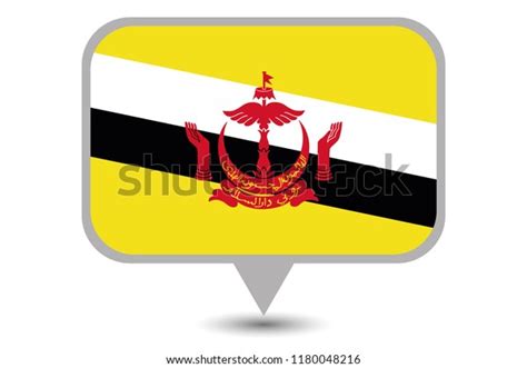 Illustrated Country Flag Brunei Stock Vector Royalty Free 1180048216