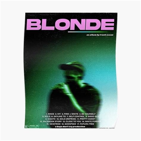 Frank Ocean Blonde Poster For Sale By Vernakey Redbubble