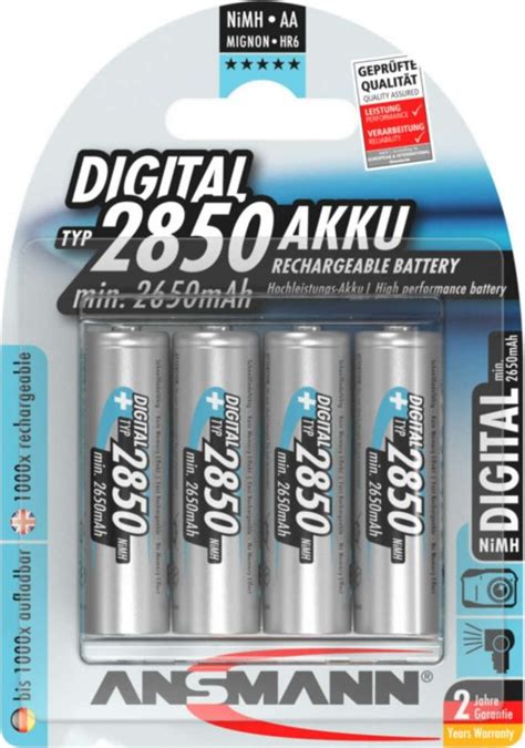 Ansmann Digital NiMH Akku Mignon AA Typ 2850 4er Pack Ab 12 98 2024