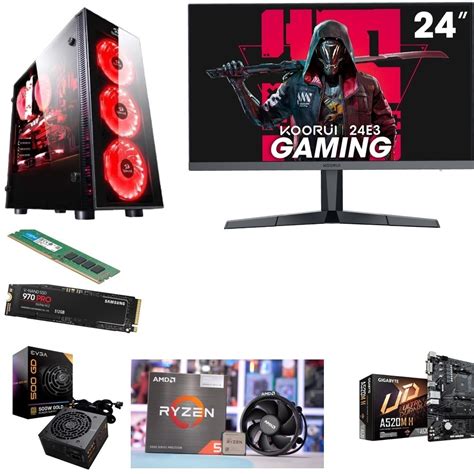 Gaming PC with the AMD Ryzen 5 5600G 165Hz IPS Monitor