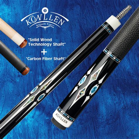 Konllen Billiard Cue 12 5mm Carbon Fiber Shaft Maple Carbon Tube Shaft