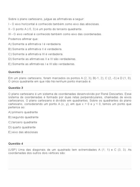 Plano Cartesiano Pdf Sistema De Coordenada Cartesiana Cidade