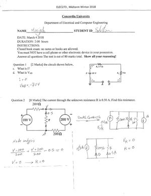 2022Final 2022 Final Exam W Solutions ELEC 273 Final Exam June 20