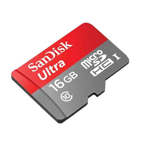 SanDisk Ultra 16Gb MicroSD Card - Durable and waterproof.