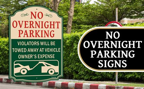 Amazon No Overnight Parking Violators Will Be Towed Away Sign X