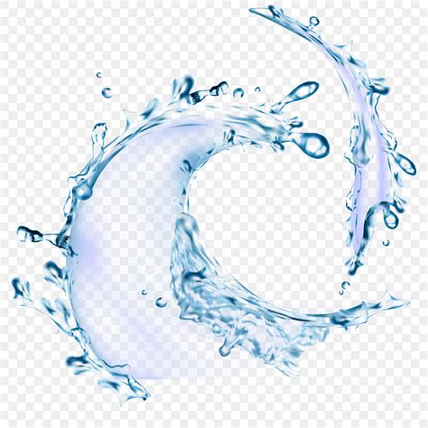 Big Water Splash Vector Clipart