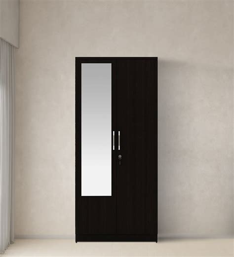 Buy Kosmo Carnival 2 Door Wardrobe Natural Wenge Finish With Mirror At