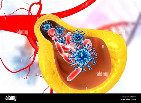 Virus In Bloodstream 3d Illustration Stock Photo Alamy