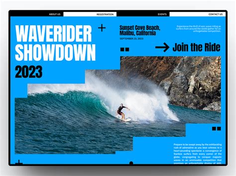 Waverider Surfing Tournament - Website Design by Ashwin Pradeep Kumar ...