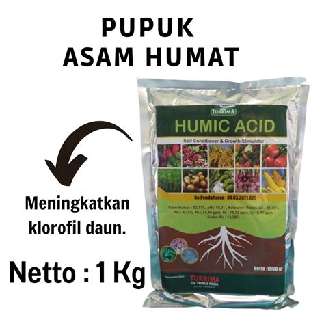 Jual Pupuk Humic Acid Asam Humat 1 Kg Terbaik Untuk Padi Pembenah