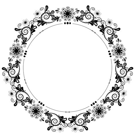 Decorative Round Classic Vintage Frame And Border Vector Art At