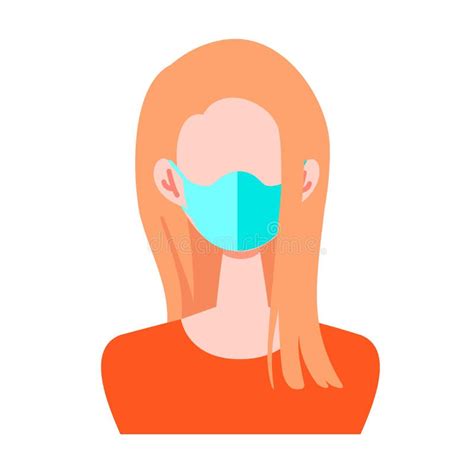 Vector Flat Illustration Of People Wearing A Surgical Mask Stock Vector Illustration Of