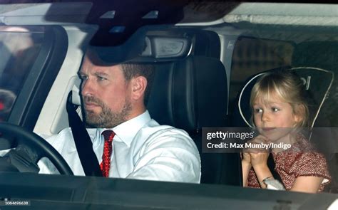 Peter Phillips and Isla Phillips attend a Christmas lunch for members ...