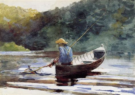 Museu De Reprodu Es De Arte Boy Fishing Por Winslow Homer