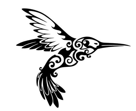 Printable Hummingbird Stencil