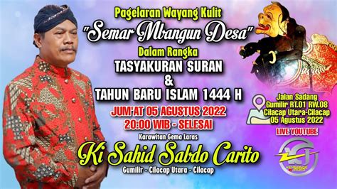 LIVE Ki Dalang Sugiyono Siswo Carito Lakon Pandhawa Syukur MEMETRI