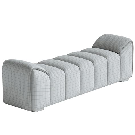 With Arms Upholstered Scandinavian Bedroom Bench 3d model Buy Download 3dbrute