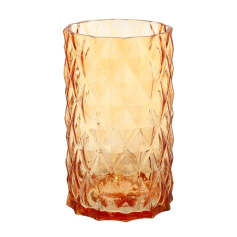 Wholesale Home Decoration Tall Cylinder Textured Glass Vase High