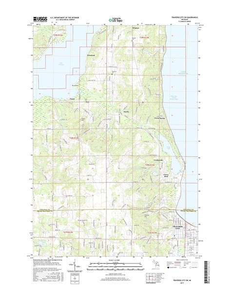 Mytopo Traverse City Sw Michigan Usgs Quad Topo Map