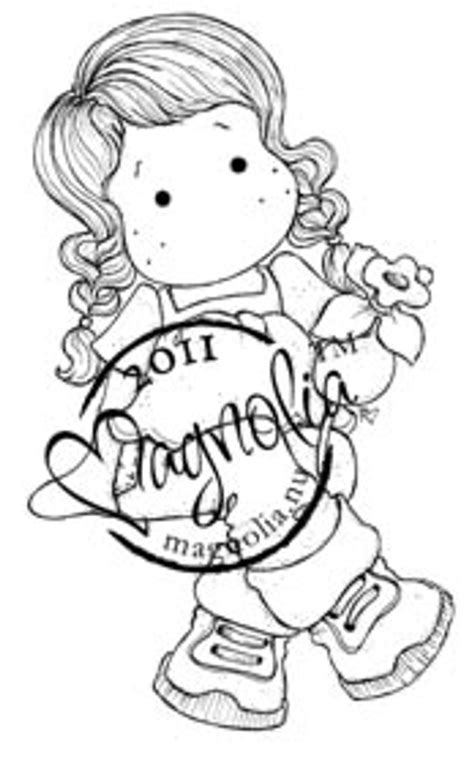 Magnolia Stamps Tilda With Daffodil The Rubber Buggy