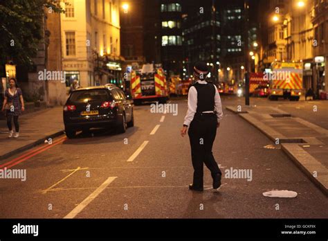 A police officer at the scene at Liverpool Street Station which has ...