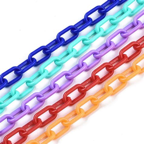 Acrylic Plastic Curb Chains For Bag Strap Mask Holder Lanyard Gender