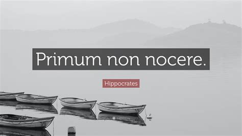 Hippocrates Quote: “Primum non nocere.”