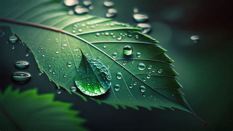 Rain Drops Background Leaves Water Natural Backgrounds | PSD Free ...