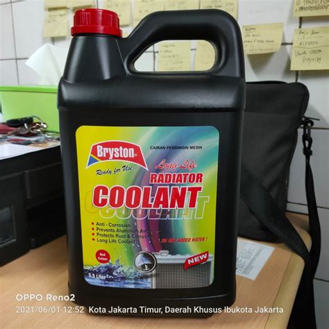 Jual Radiator Coolant Merk Bryston Kemasan Galon 5 5 Liter Warna