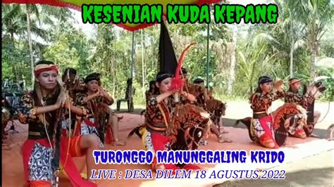 Kesenian Kuda Kepang Turonggo Manunggaling Krido Youtube