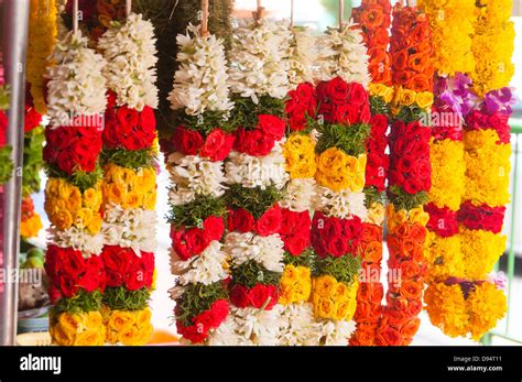 Garland of colorful flowers on sale Stock Photo - Alamy