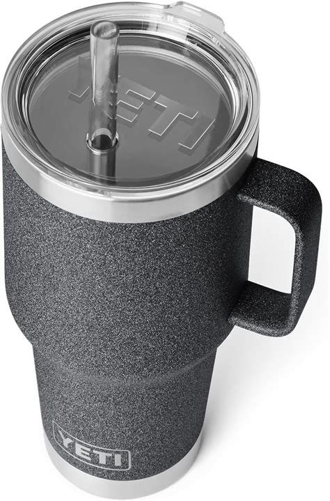 Yeti Rambler Oz Straw Mug Vacuum Insulated Stainless Steel Black