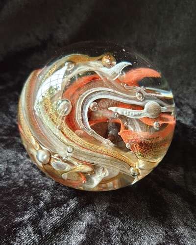 Isle of Wight Glass Paperweight c1970's