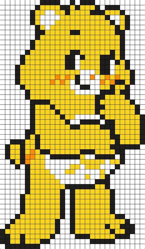 Funshine Bear Perler Bead Pattern Bead Sprites Characters Fuse Bead Patterns In 2024 Pixel