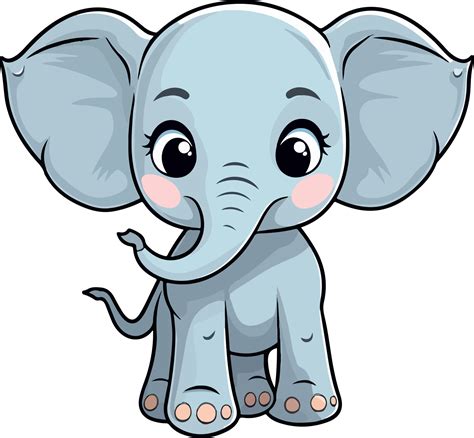 Ai Generated Cute Elephant Clipart Design Illustration 36520313 Png