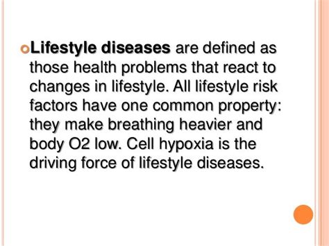 Lifestyle Diseases Examples Lifestyle Diseases Are Defined As Diseases ...