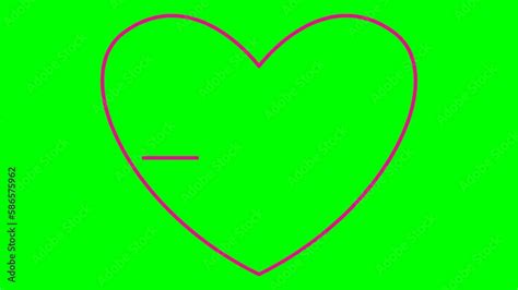 Animated Magenta Pounding Heart With Electrocardiogram Linear Pink