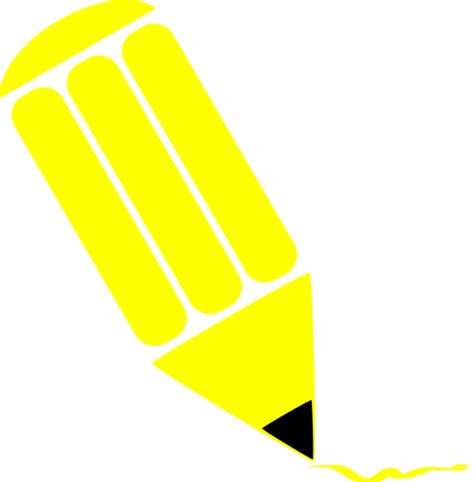 Yellow pencil clip art | Public domain vectors