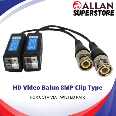 Allan Superstore Cctv Accessories 1080p Hd Tvi Cvi Ahd Bnc 8mp Passive Utp Twisted Pair Video