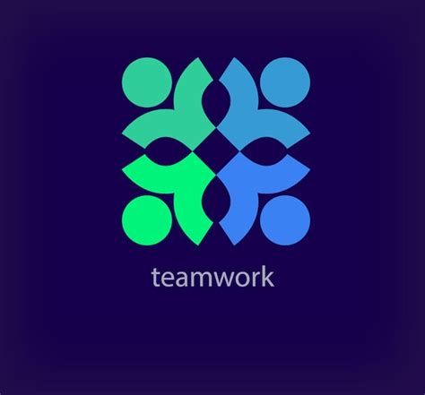 Premium Vector Teamwork Logo Of People Unique Design Color